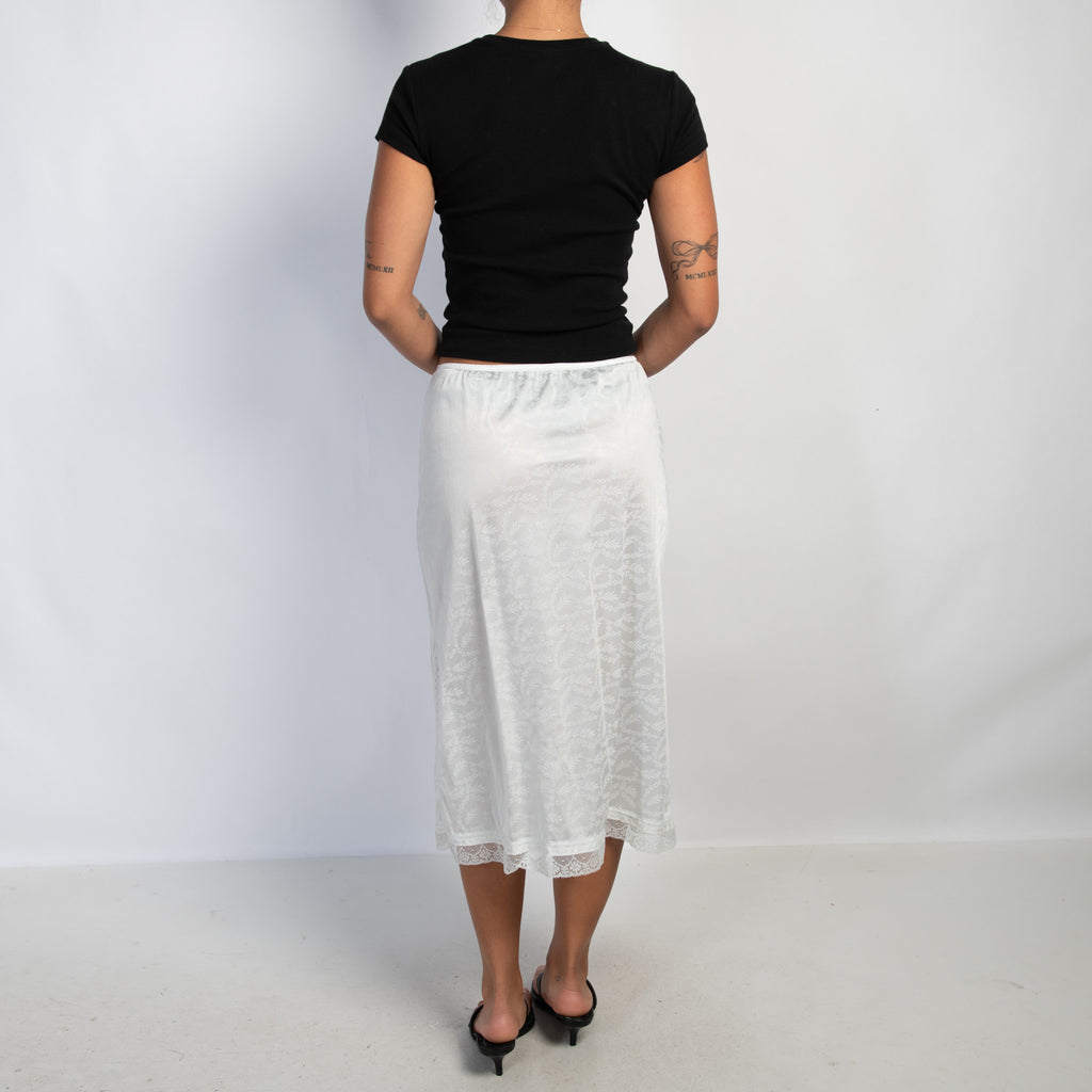 BLUE NYLON SLIP SKIRT