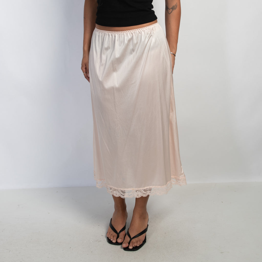 PALE PINK NYLON SLIP SKIRT