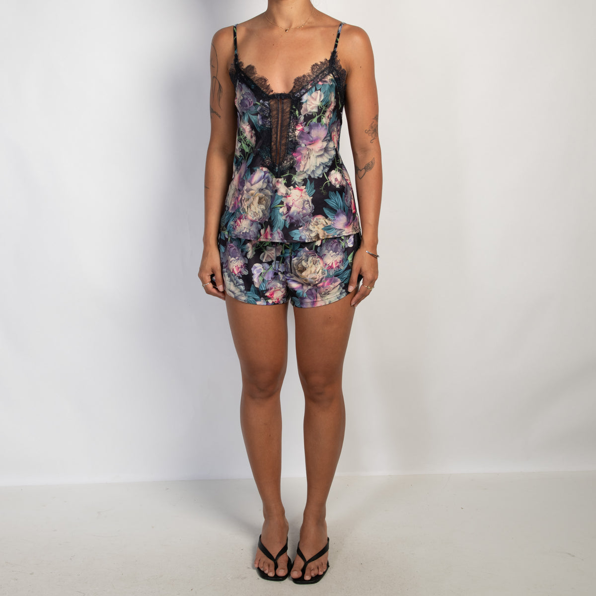 FLORAL SATIN PYJAMA SET
