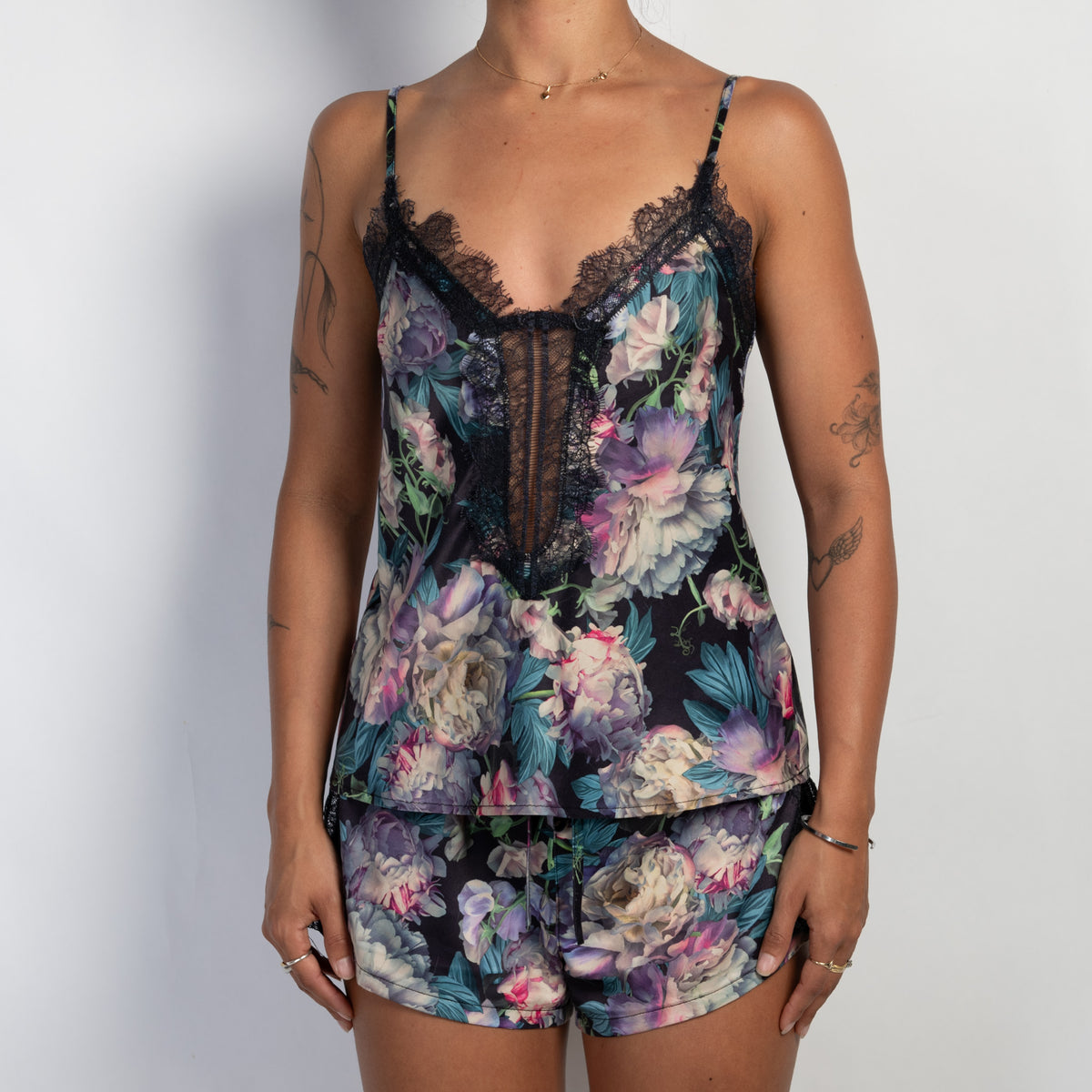 FLORAL SATIN PYJAMA SET