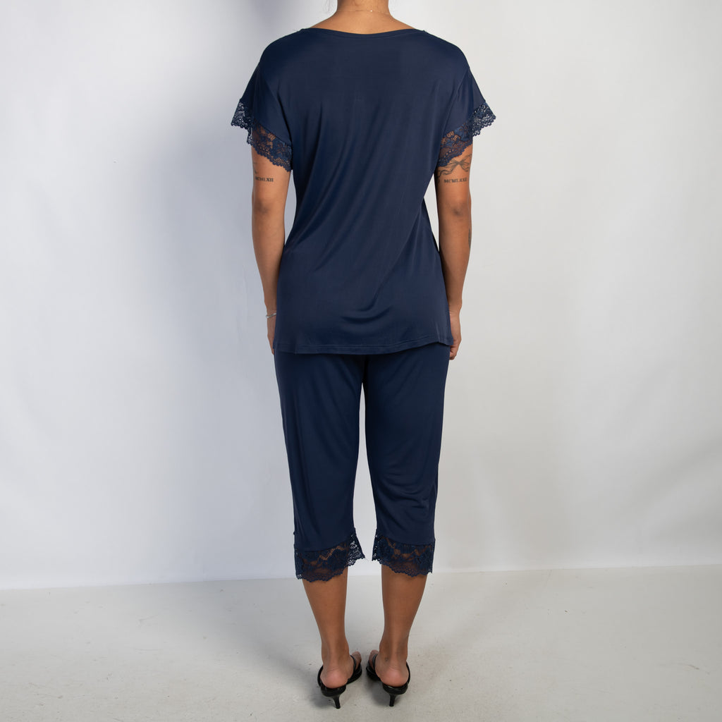 NAVY STRETCH PYJAMA SET
