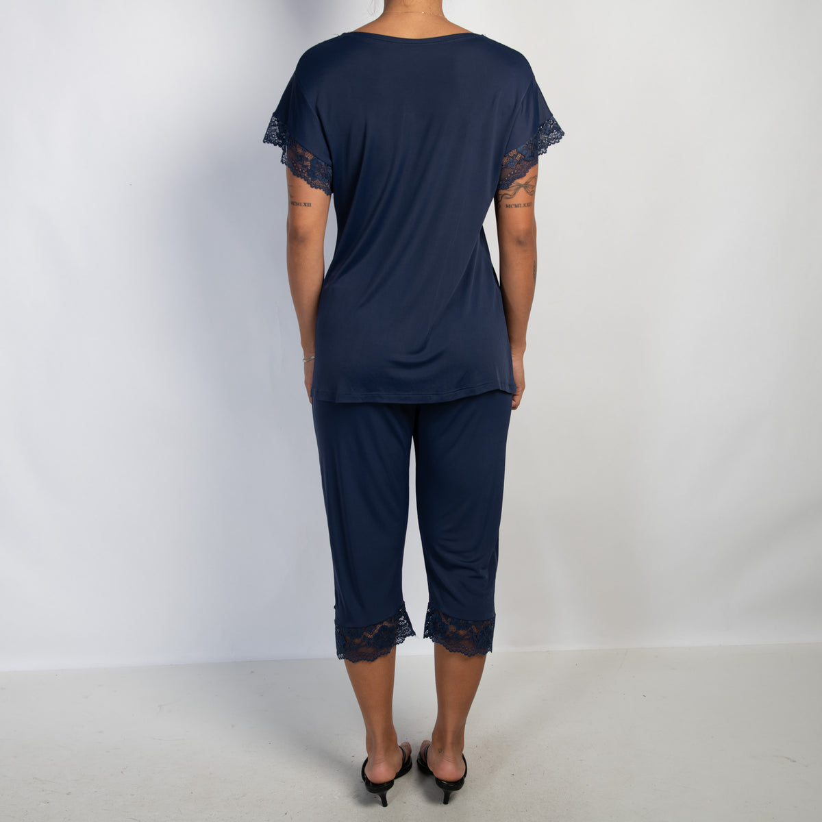NAVY STRETCH PYJAMA SET