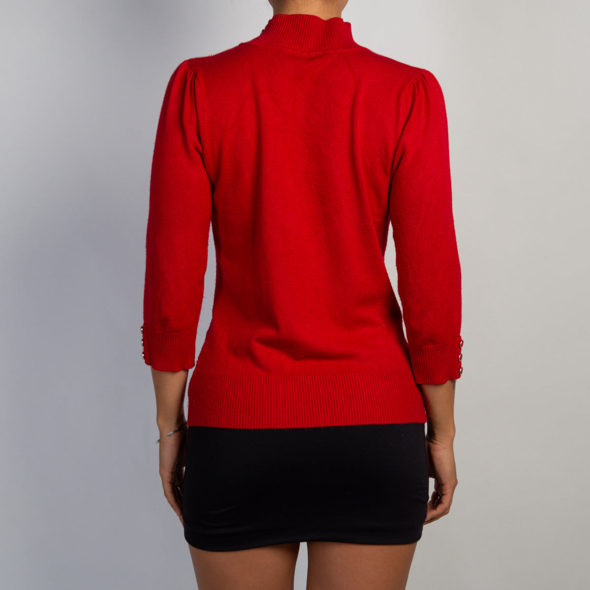 RED 3/4 SLEEVE TOP