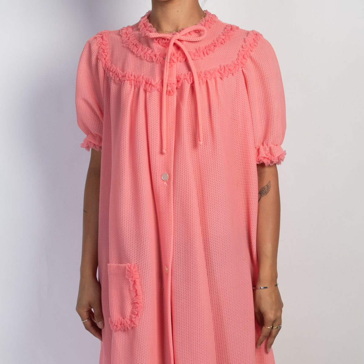 PINK TEXTURED DRESS