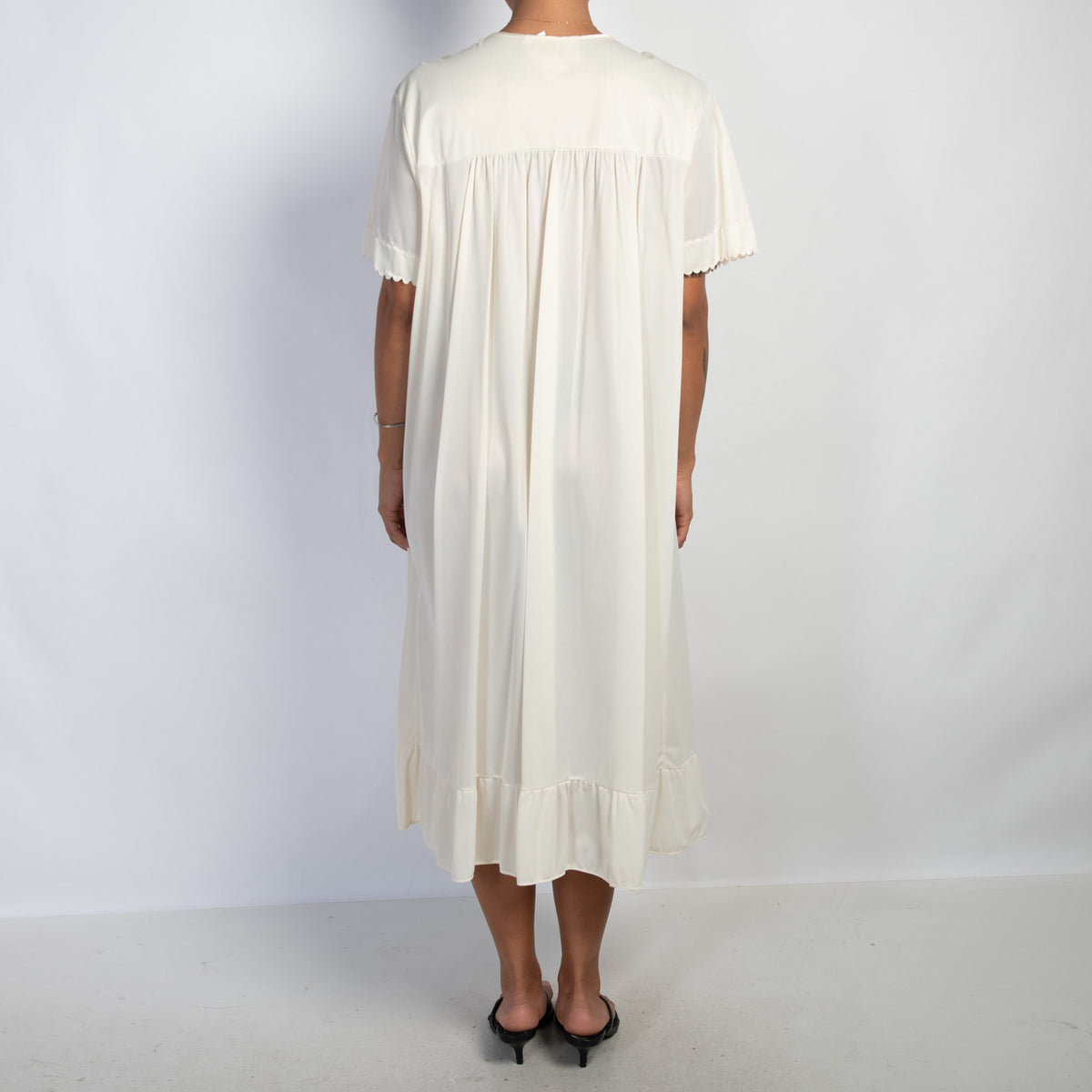 IVORY BUTTON FRONT DRESS