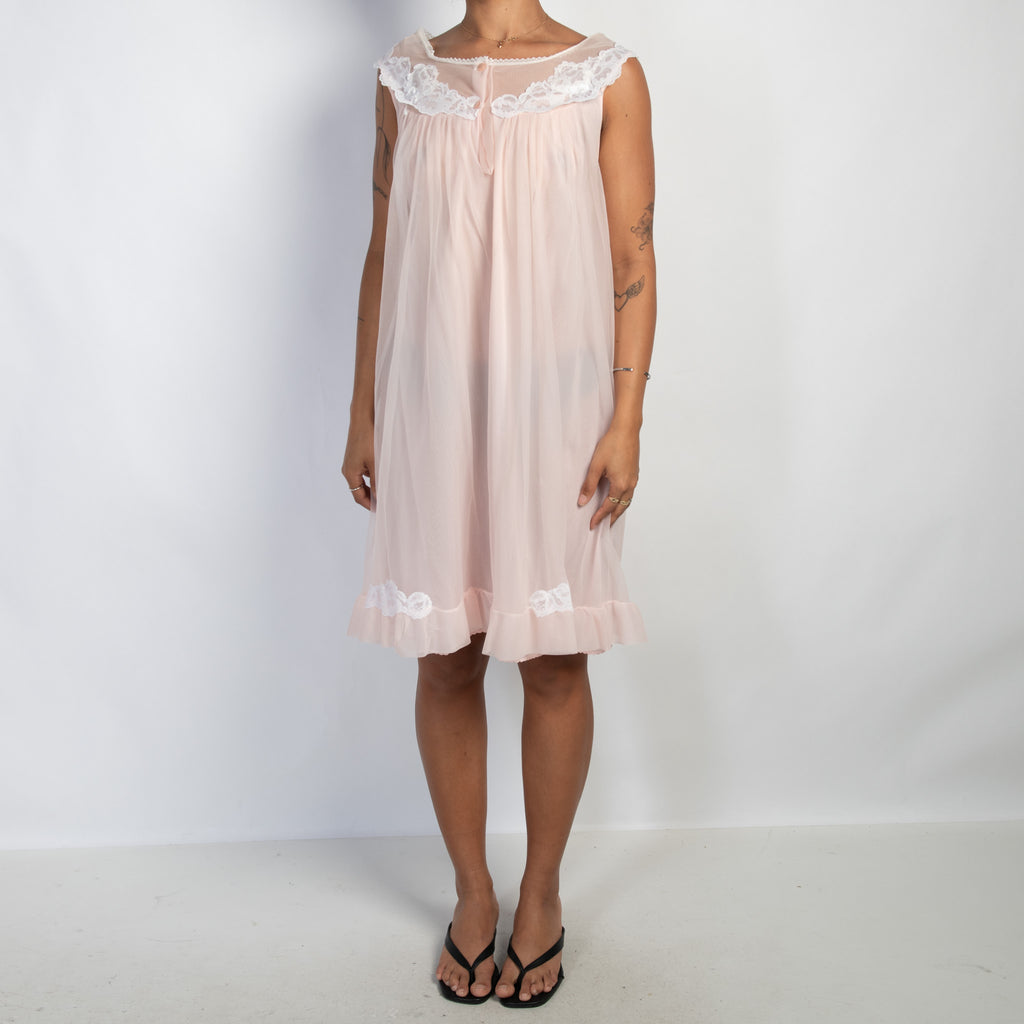 PINK SHEER NIGHTGOWN