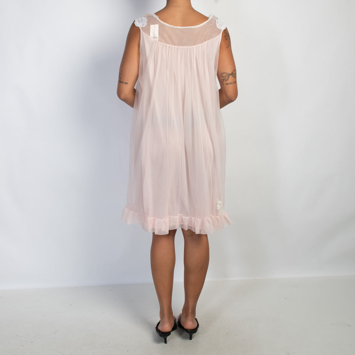 PINK SHEER NIGHTGOWN