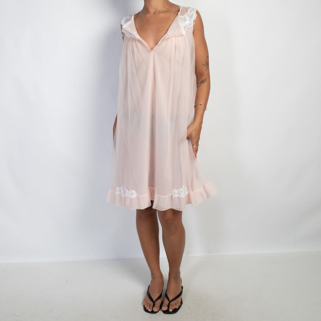 PINK SHEER NIGHTGOWN