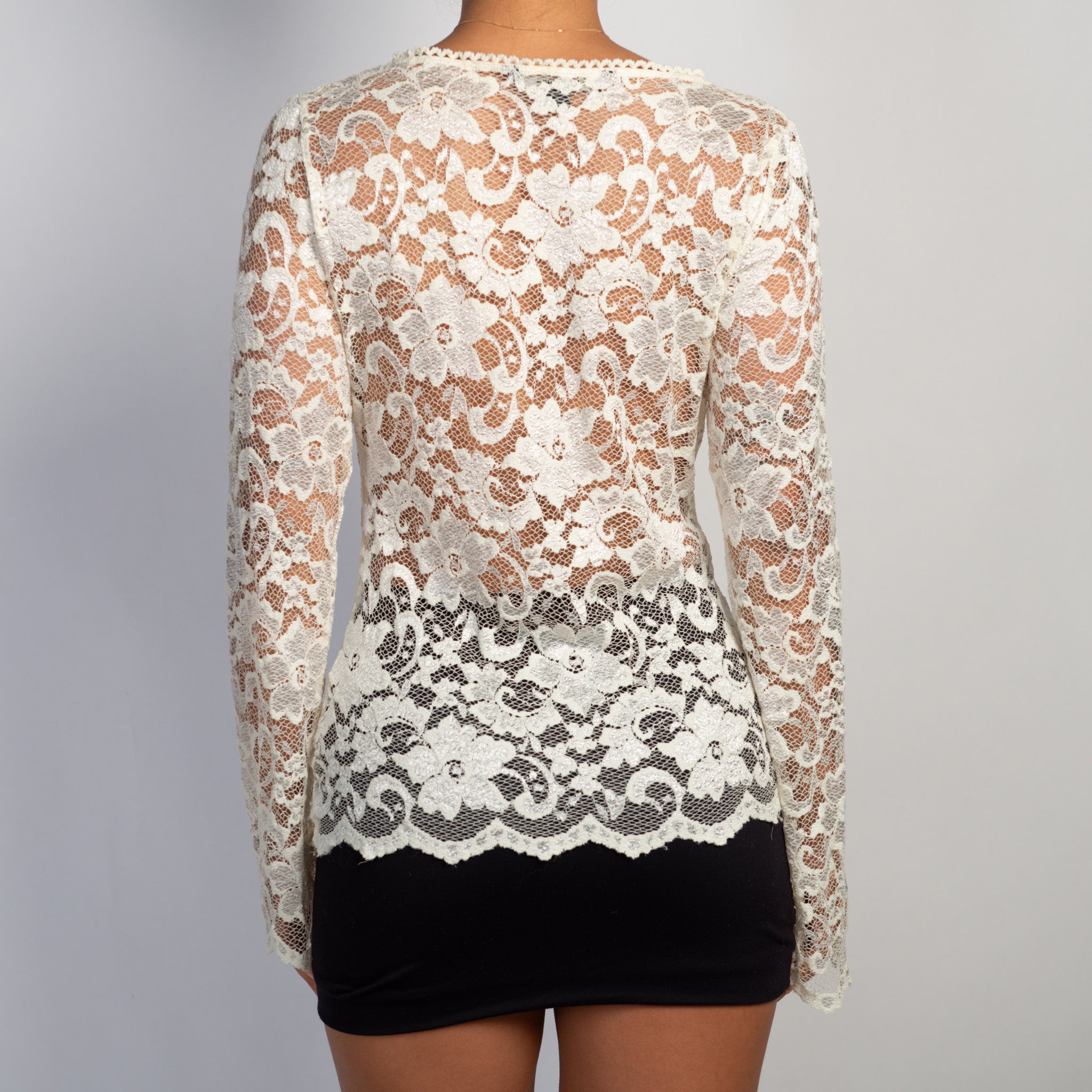 CREAM LACE TOP