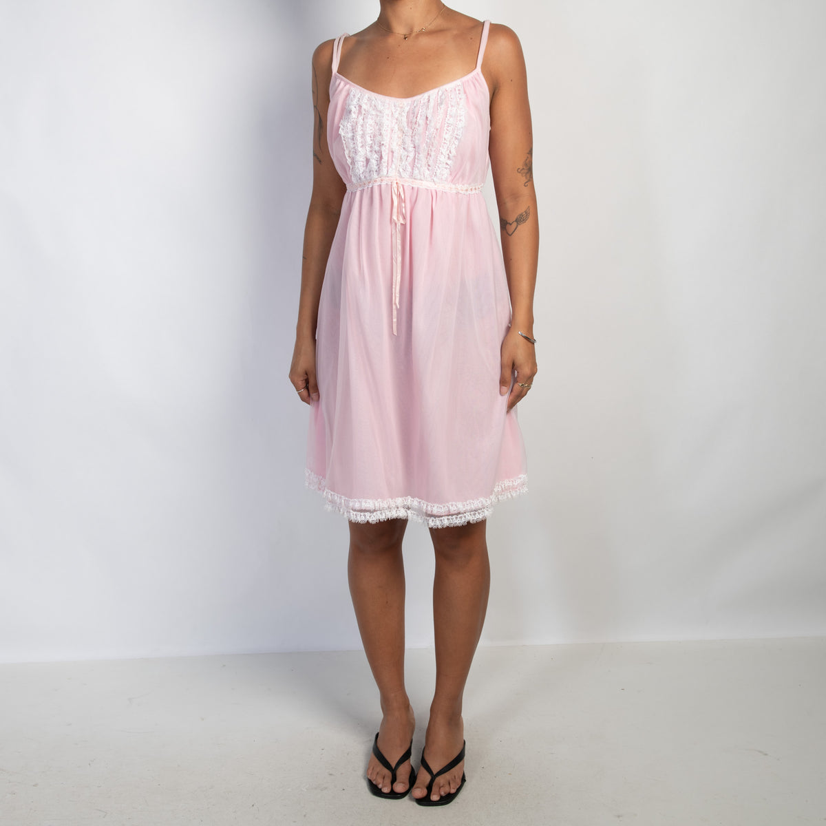 PINK NYLON DRESS
