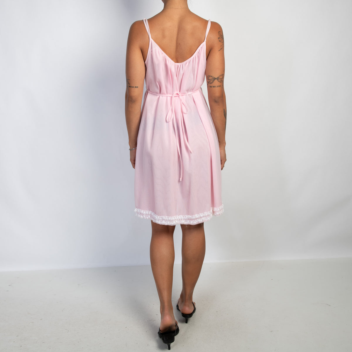 PINK NYLON DRESS