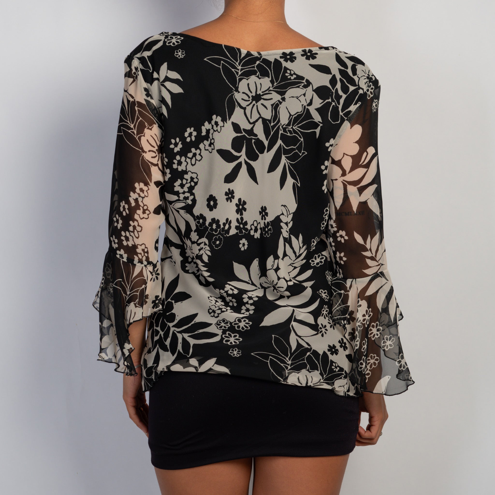 FLORAL DRAWSTRING TOP