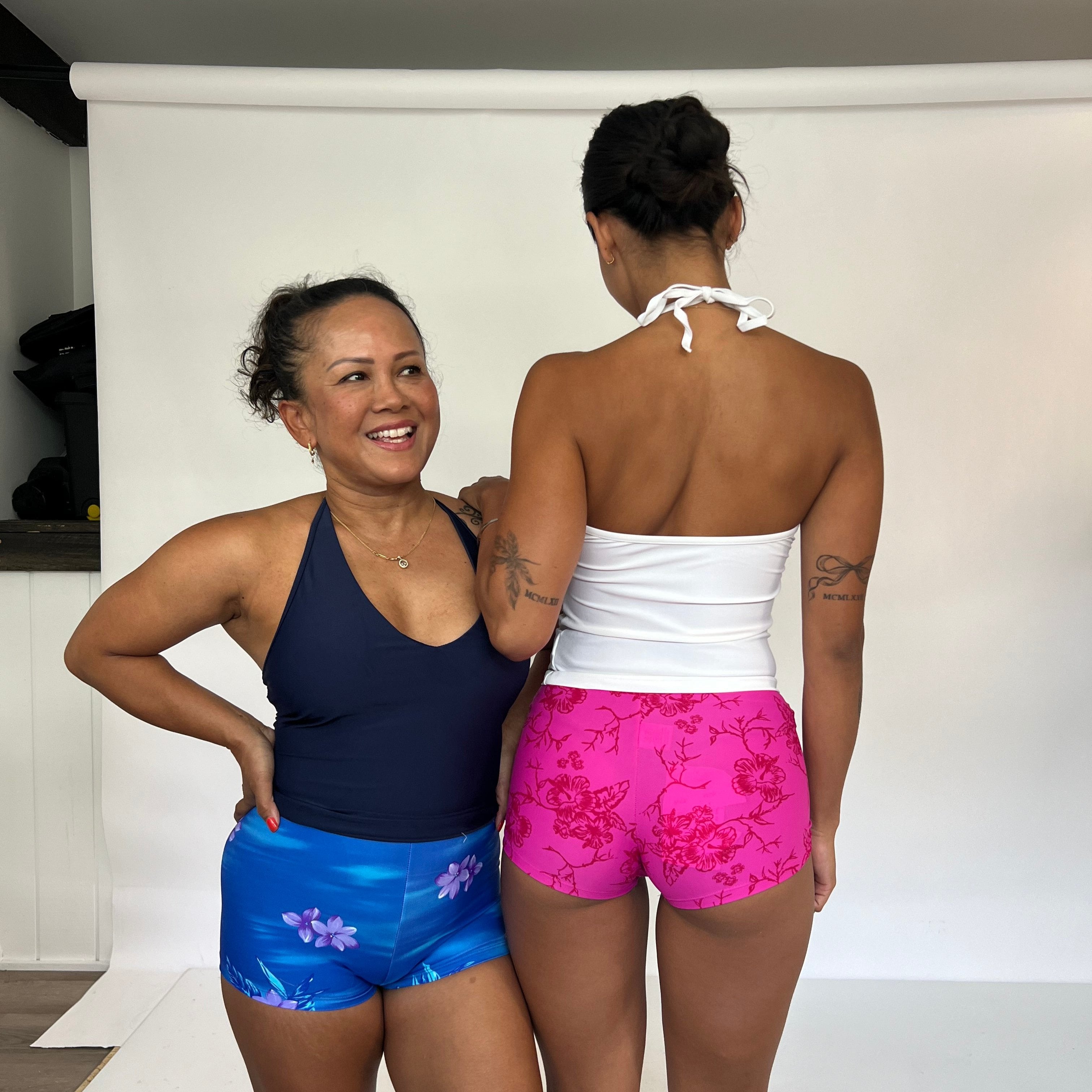 NAVY HALTER TANKINI TOP