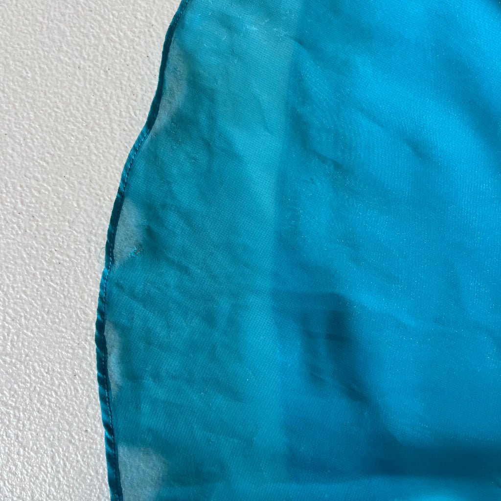 BLUE FRONT SASH GOWN