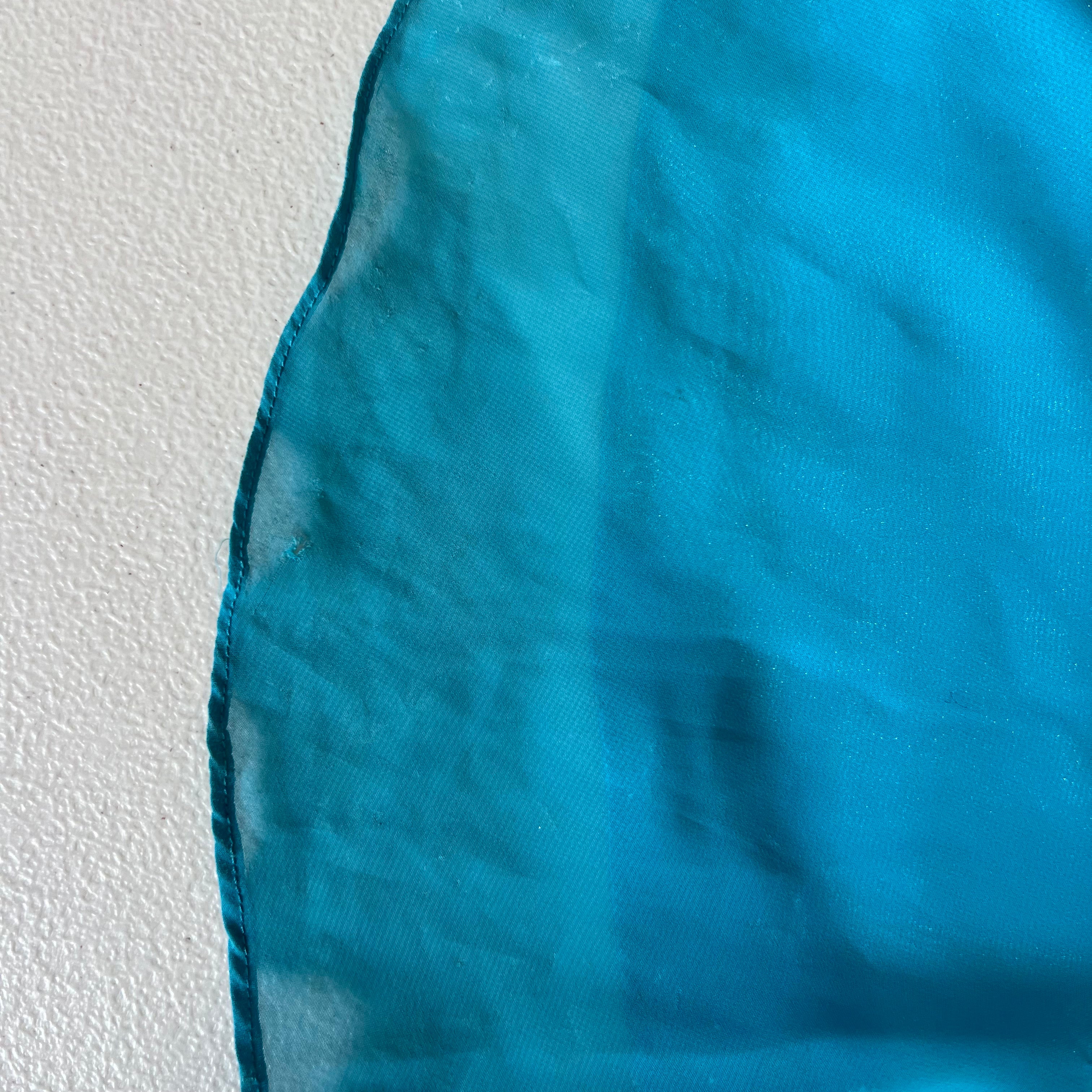 BLUE FRONT SASH GOWN