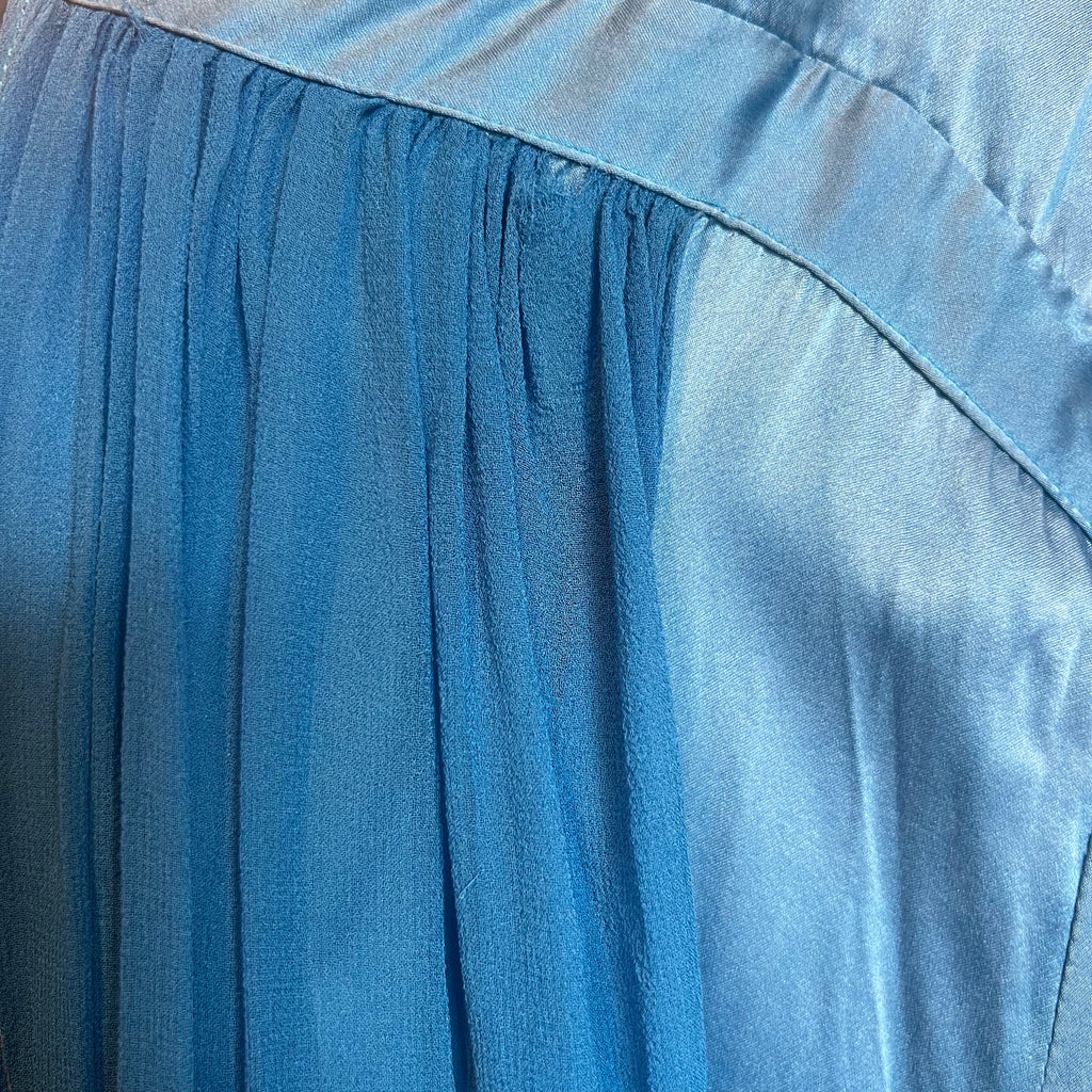 BLUE SILK DRESS