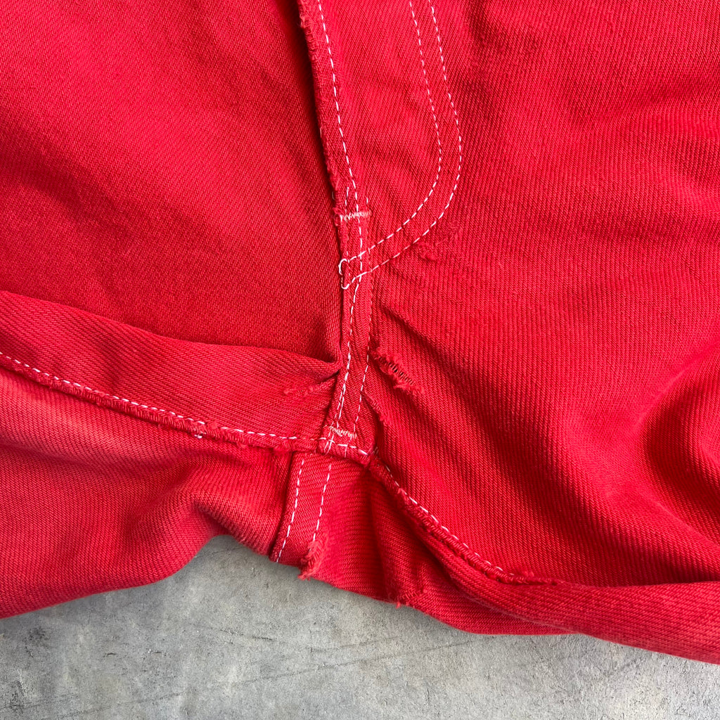 RED STRAIGHT LEG JEANS