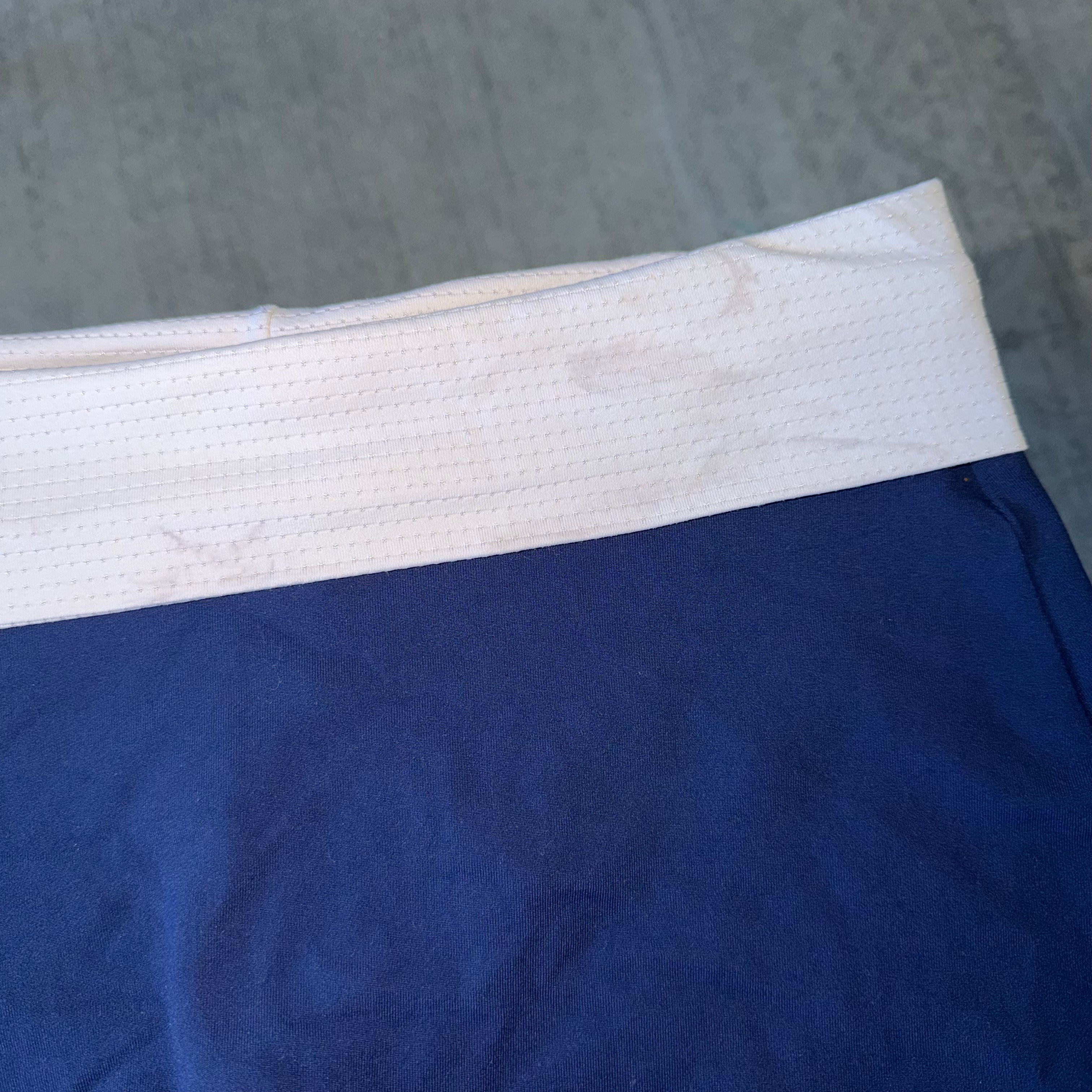 NAVY FOLD OVER SKORT