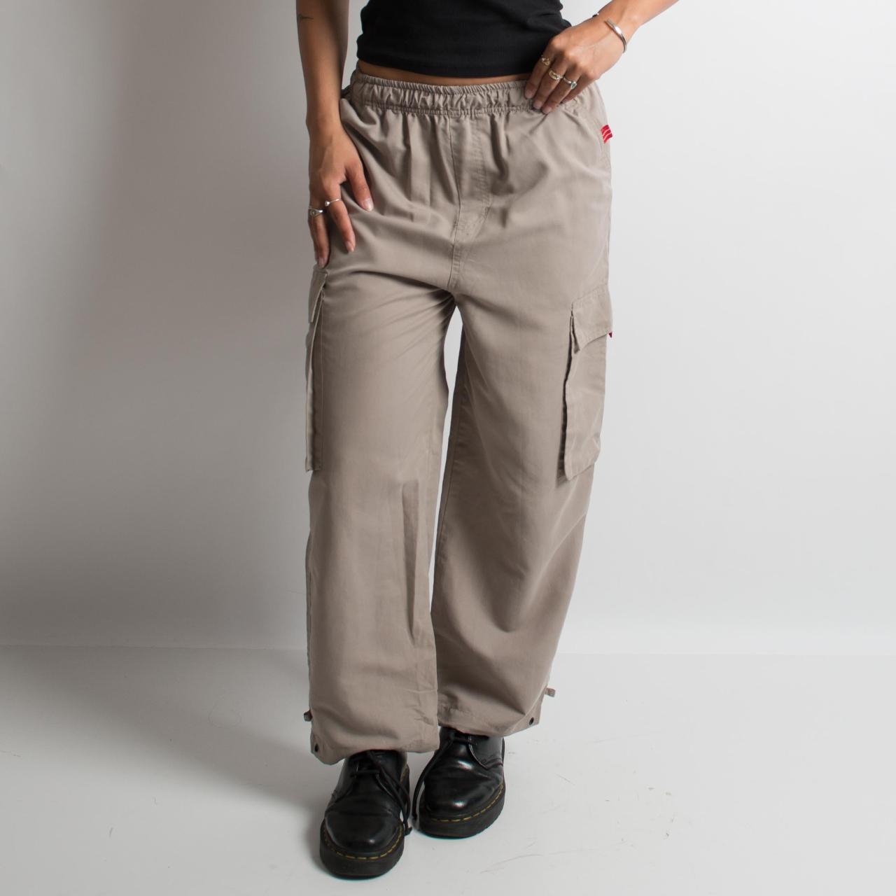 BEIGE UTILITY CARGO PANTS