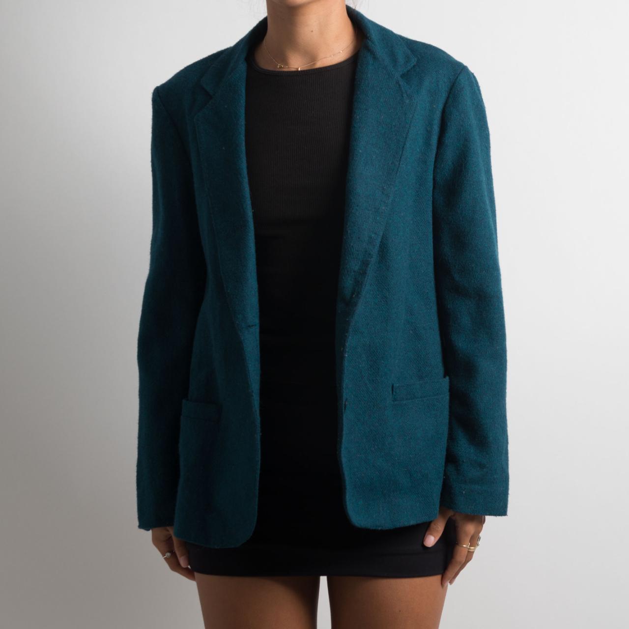 TEAL WOOL BLAZER