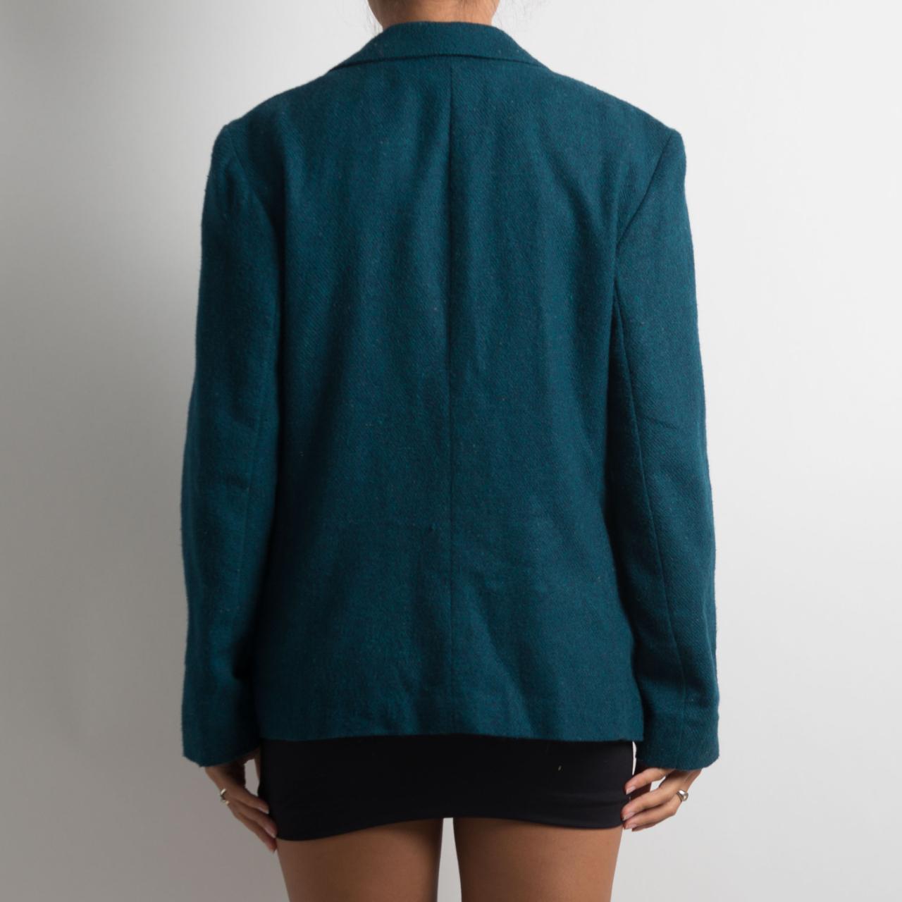 TEAL WOOL BLAZER