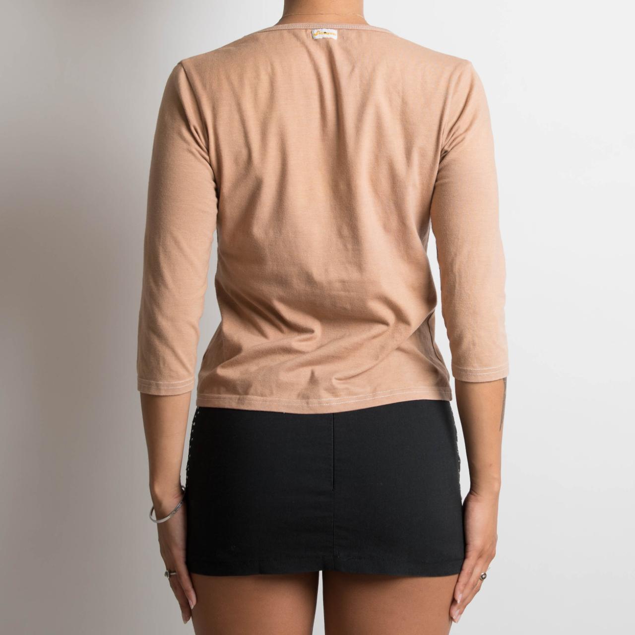 BEIGE 3/4 SLEEVE TOP