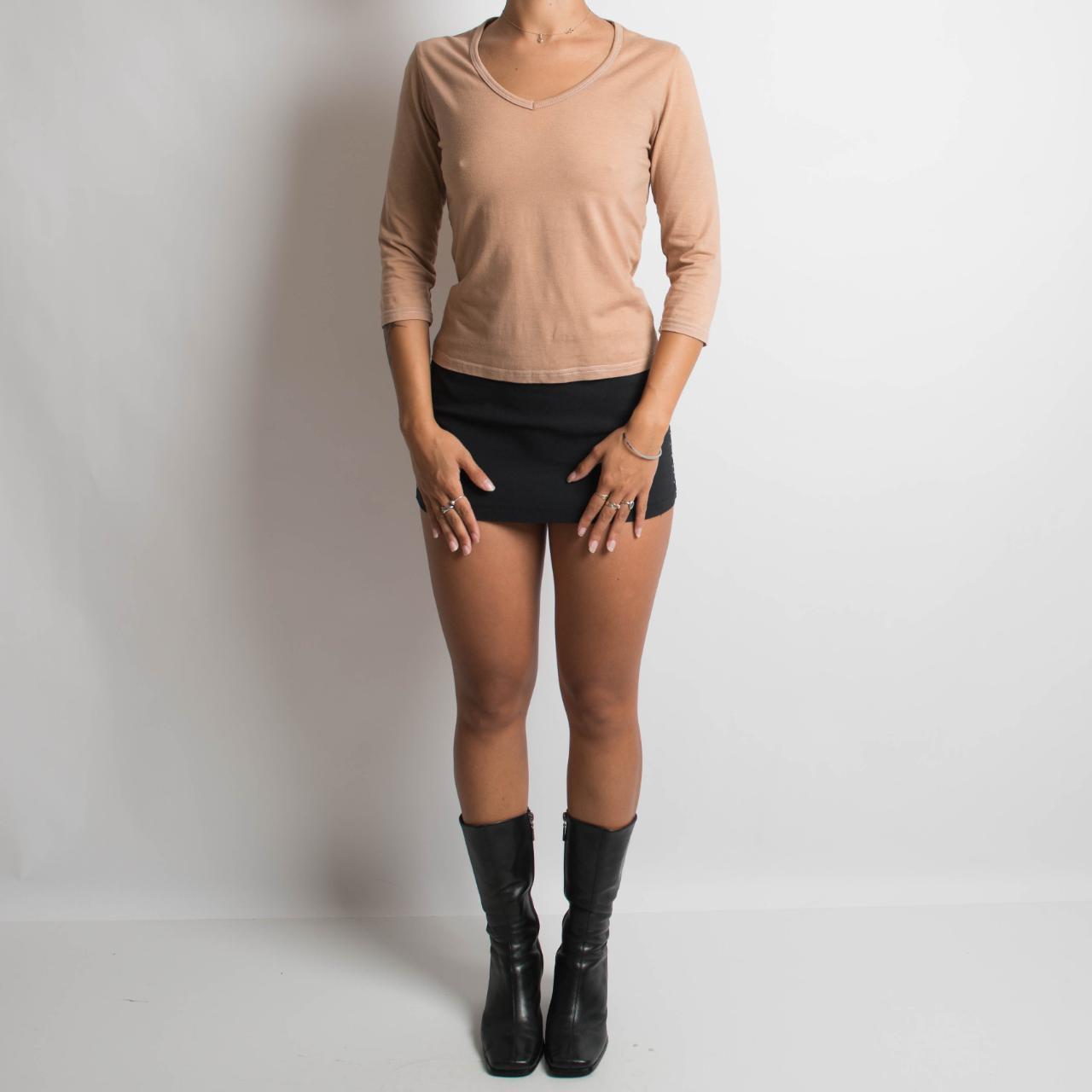 BEIGE 3/4 SLEEVE TOP