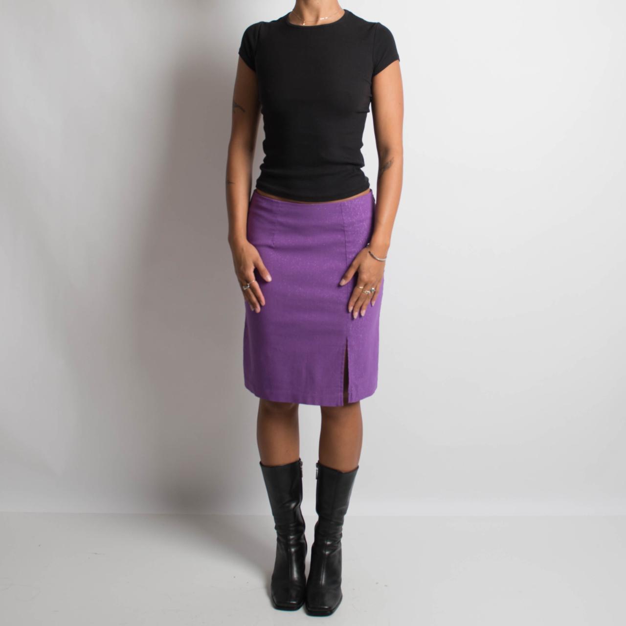 PURPLE MIDI SKIRT