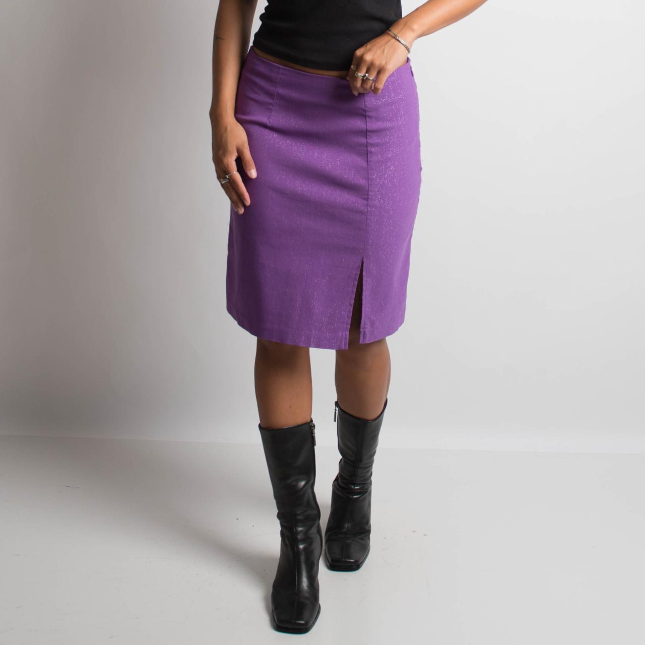 PURPLE MIDI SKIRT