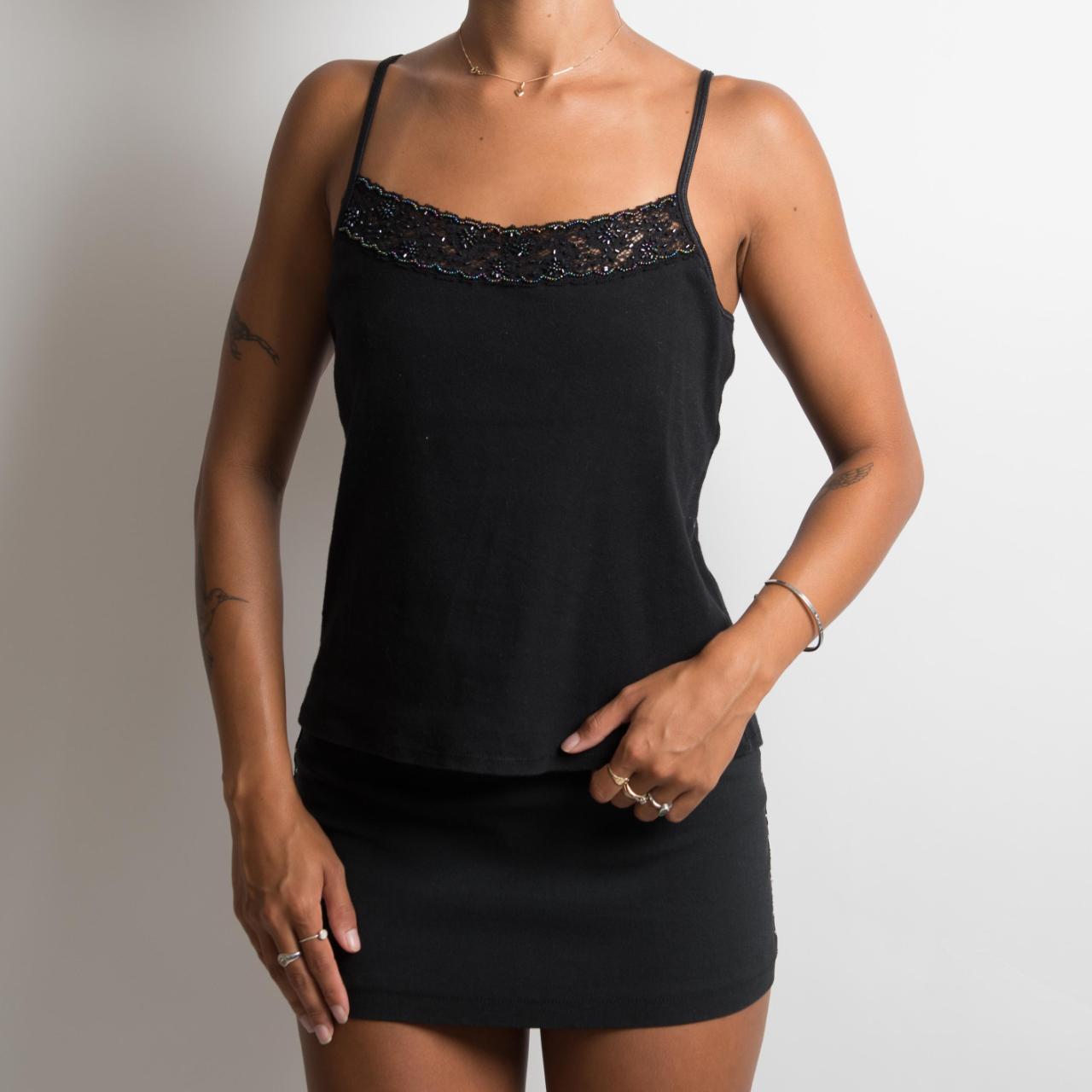 BLACK BEADED CAMISOLE