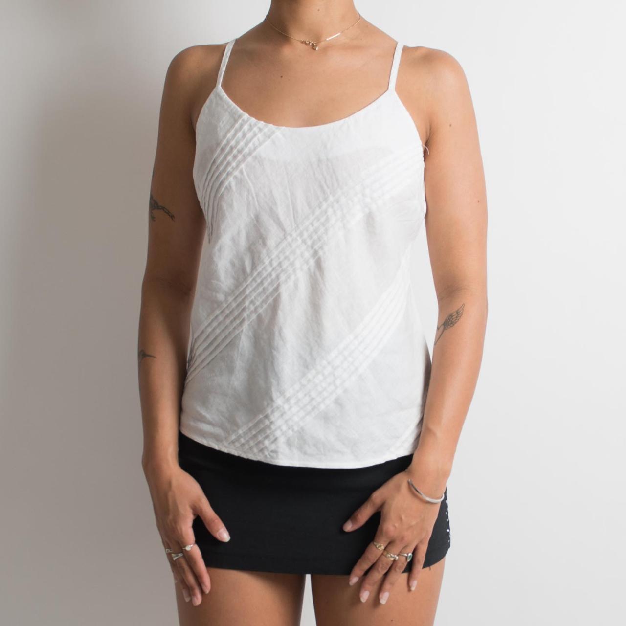 WHITE LINEN CAMISOLE