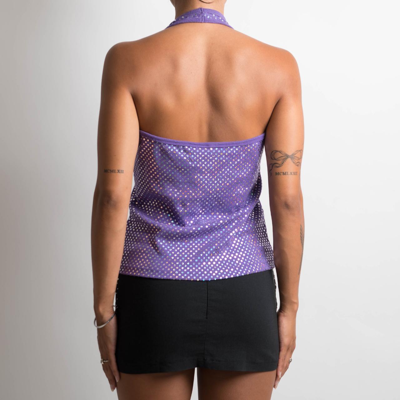 PURPLE HALTERNECK TOP