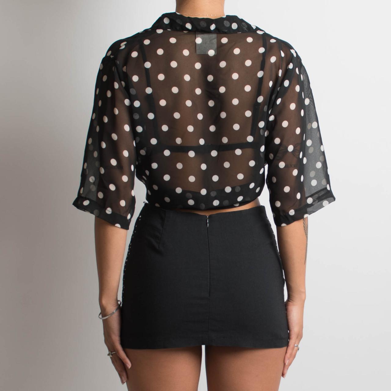 POLKA DOT SHEER BLOUSE