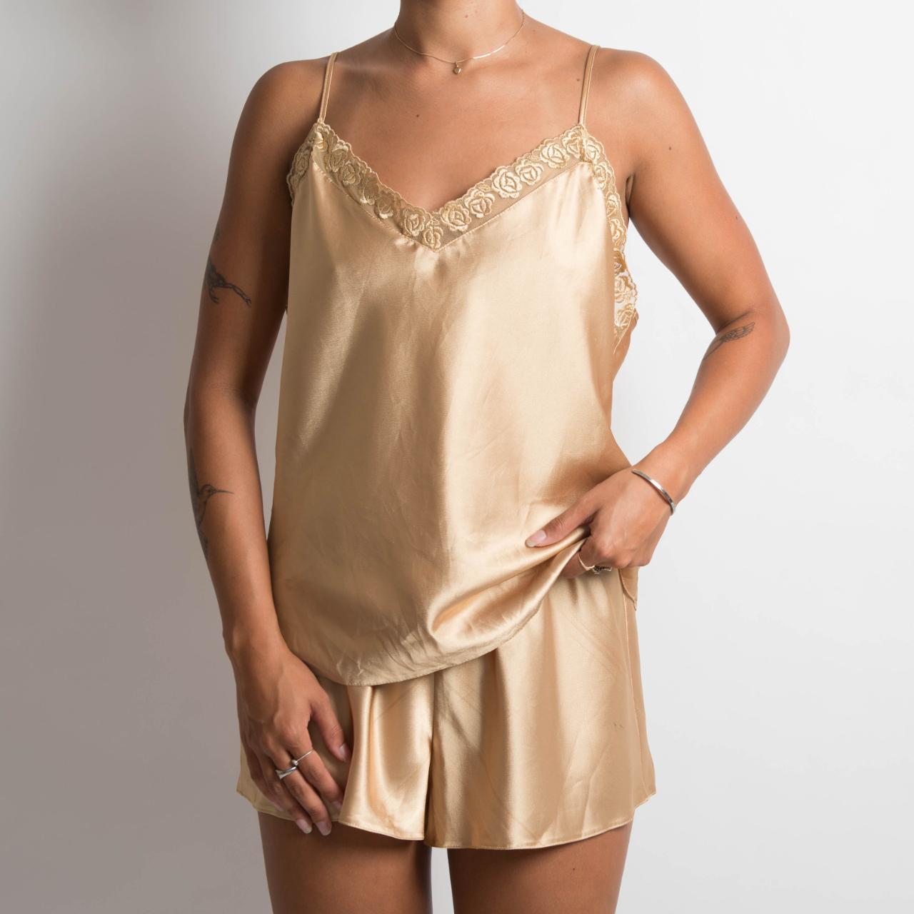 GOLD SATIN PYJAMA SET