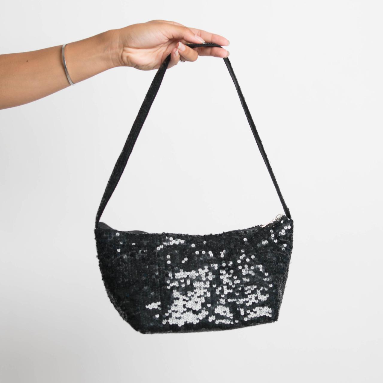 BLACK SEQUIN HANDBAG