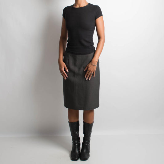 CHARCOAL MIDI SKIRT