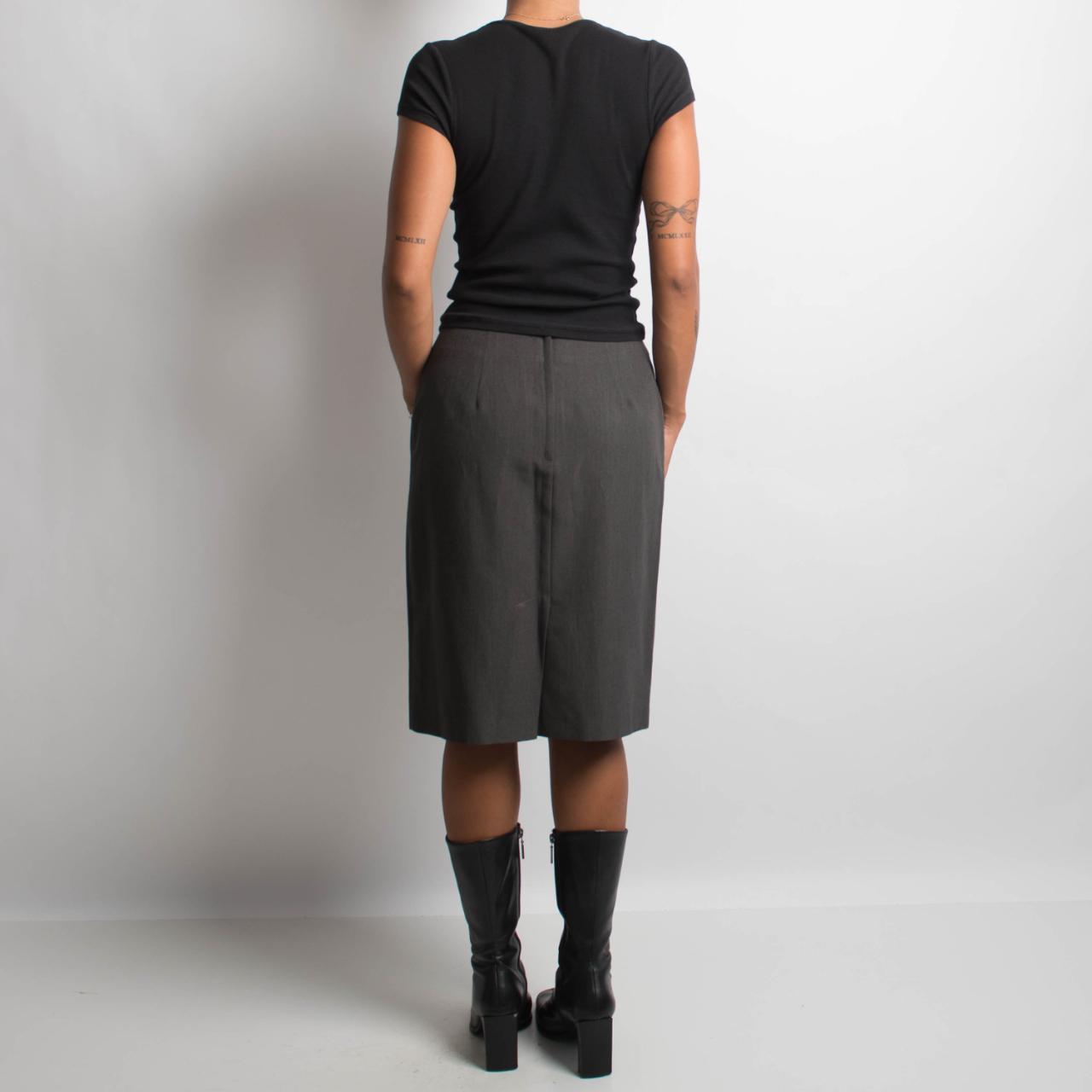 CHARCOAL MIDI SKIRT