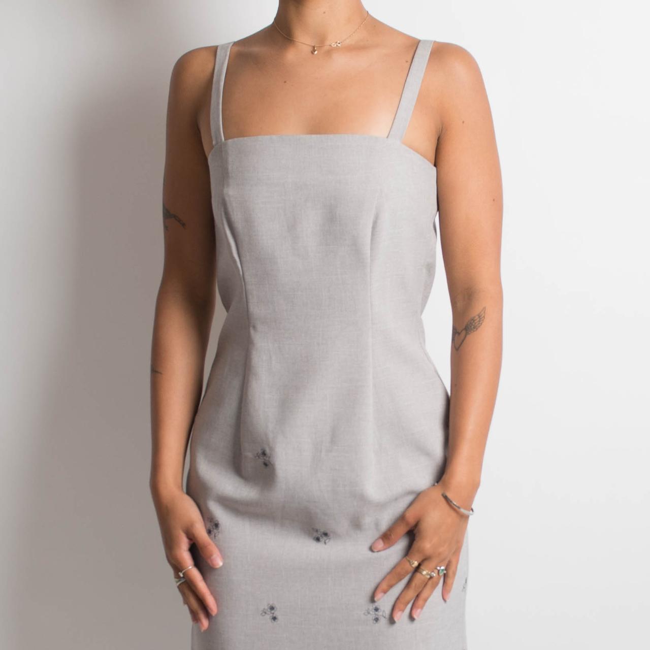 90'S GREY MIDI DRESS