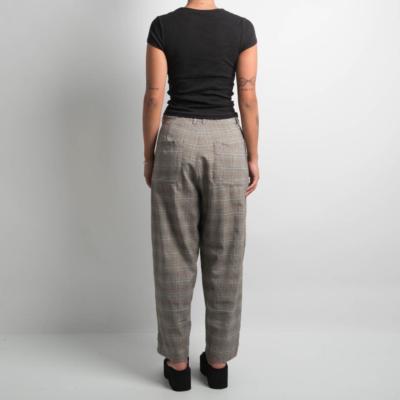 BROWN PLAID TROUSERS