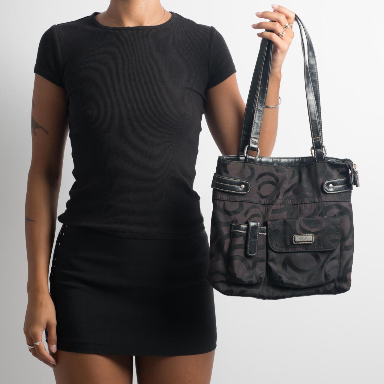 BLACK PATTERNED BAG