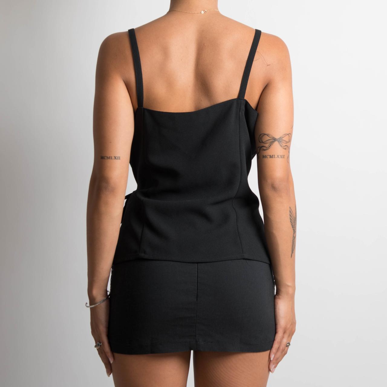 BLACK WRAP CAMISOLE