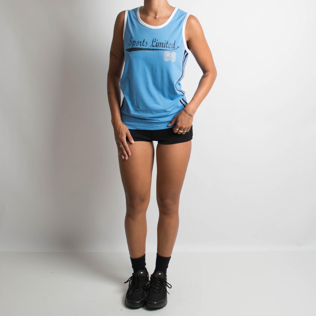 BLUE SLEEVELESS TOP