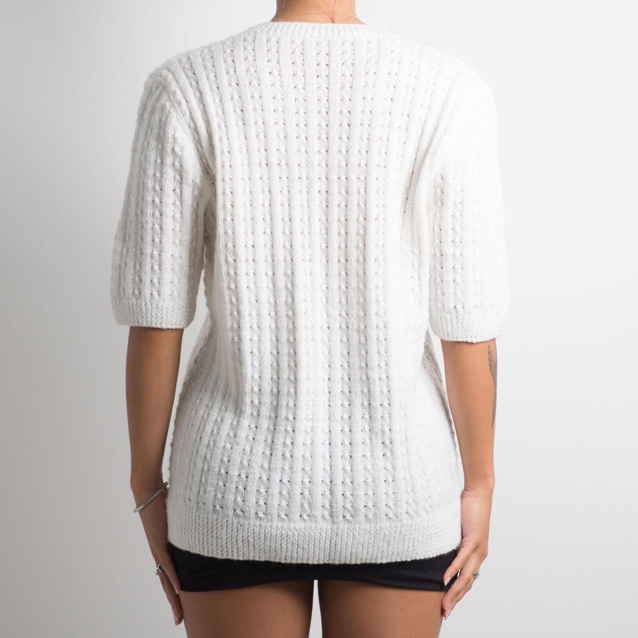 SHORT SLEEVE KNIT TOP