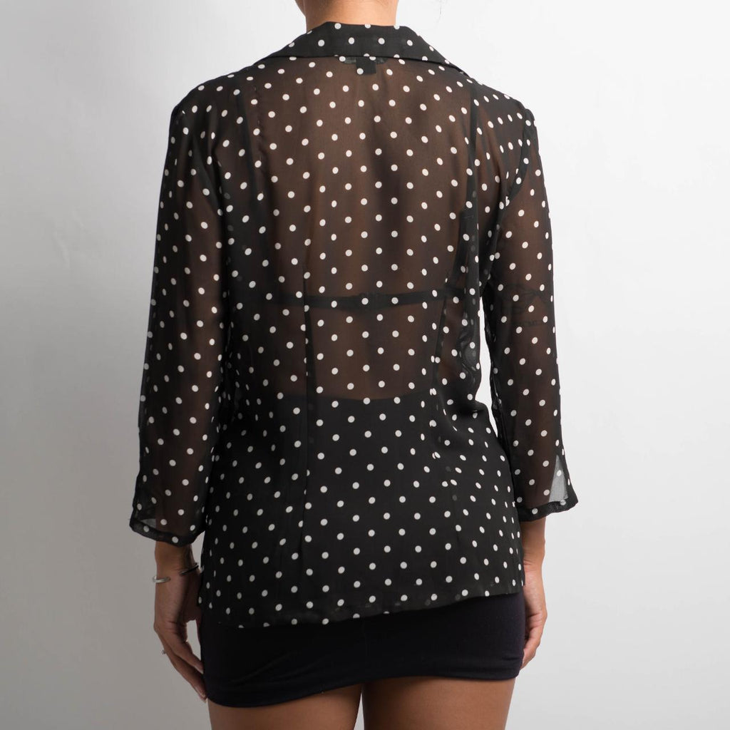 SHEER POLKA DOT BLOUSE