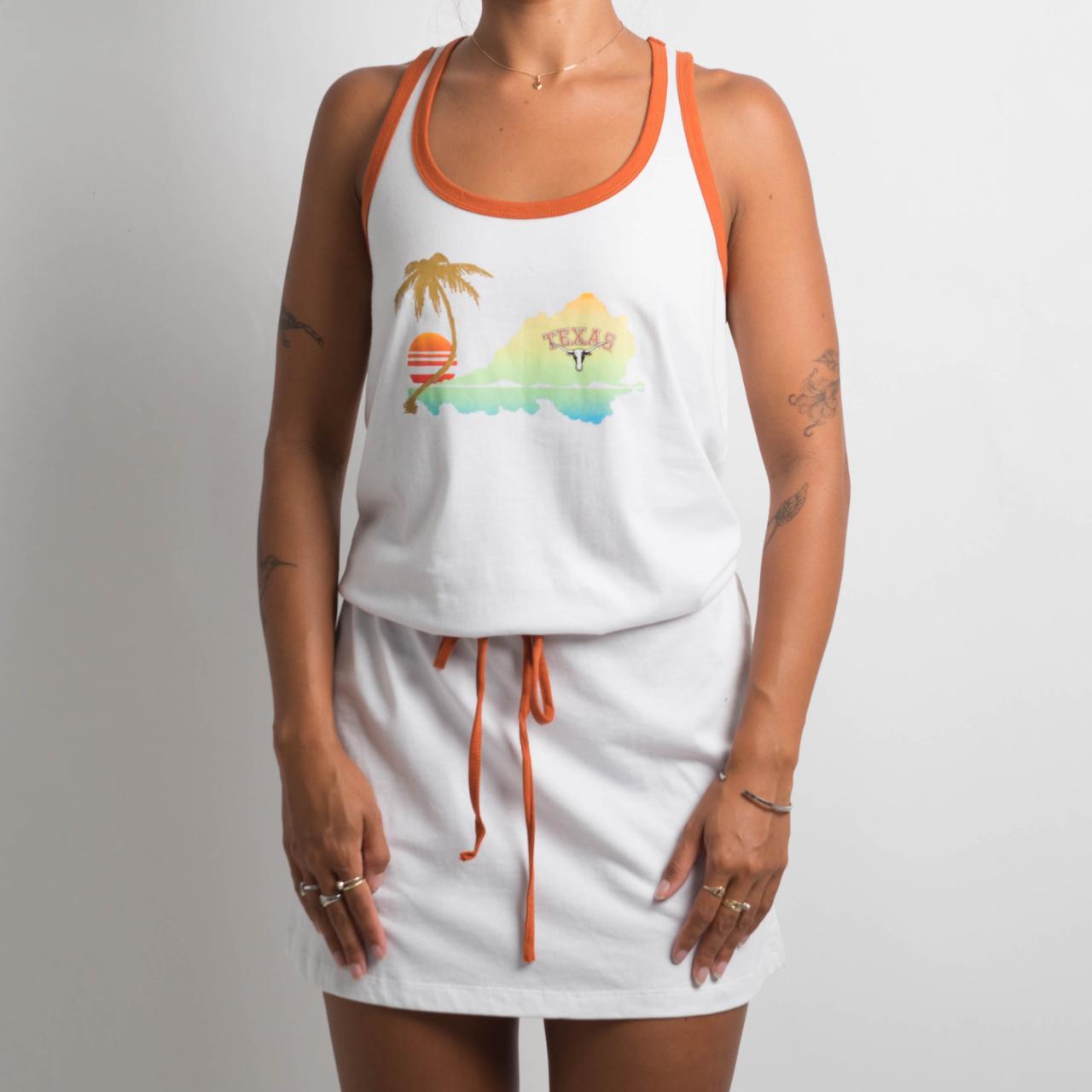 WHITE DRAWSTRING DRESS