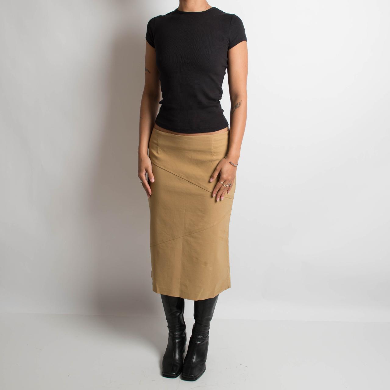 TAN MIDI SKIRT