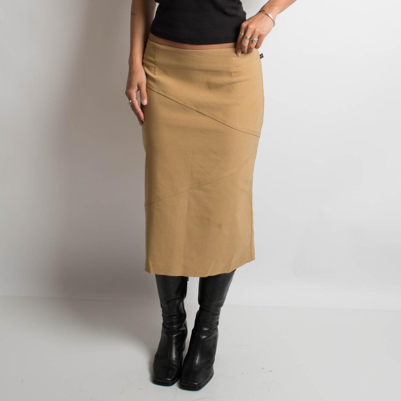 TAN MIDI SKIRT