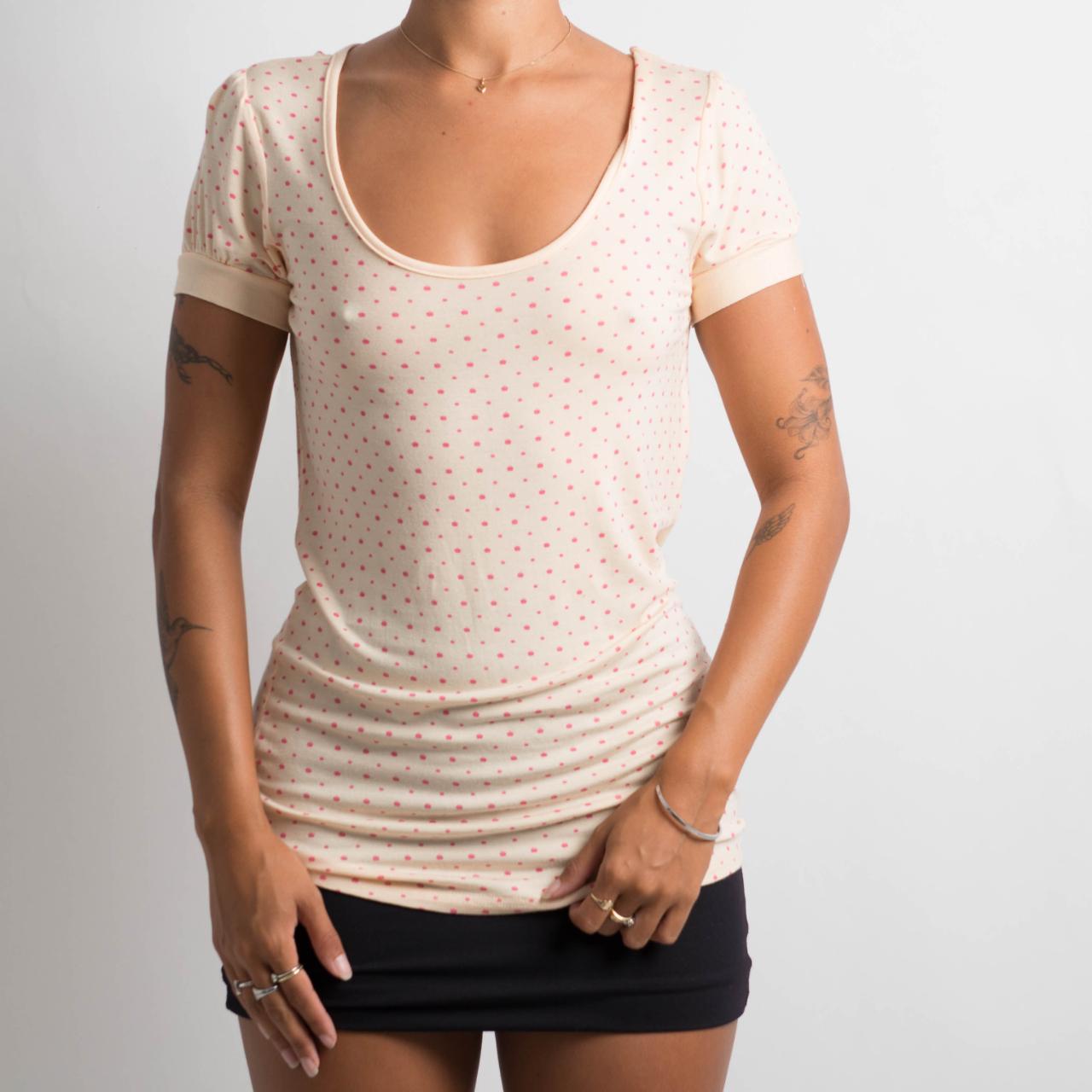PEACH SHORT SLEEVE TOP