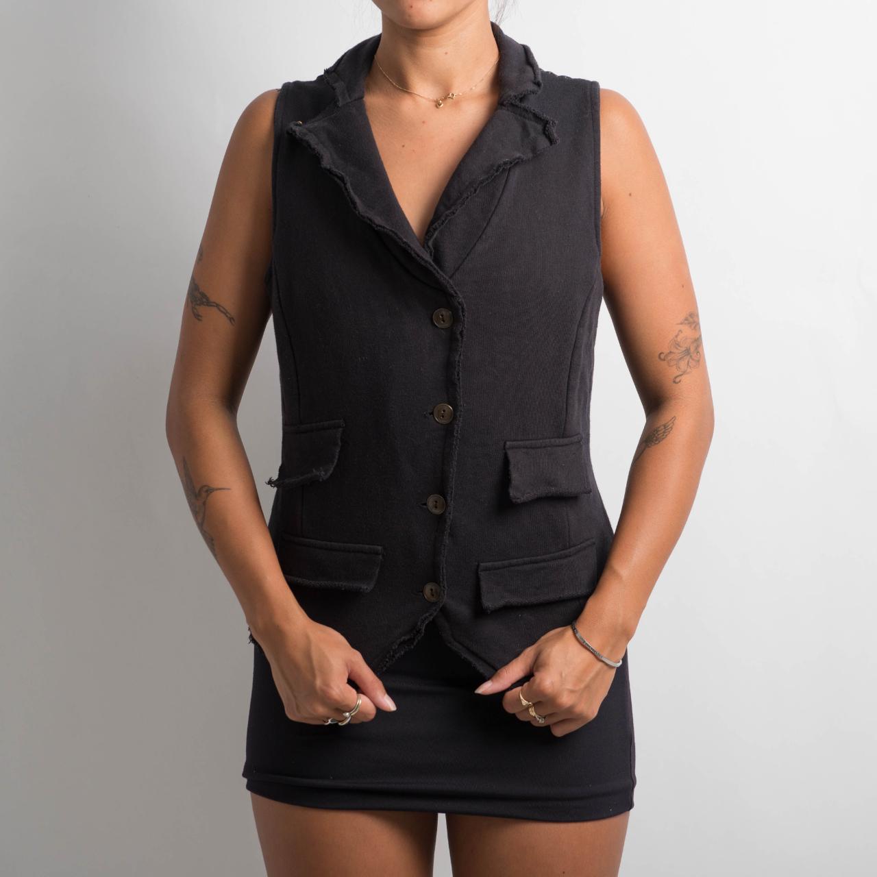BLACK JERSEY WAISTCOAT VEST