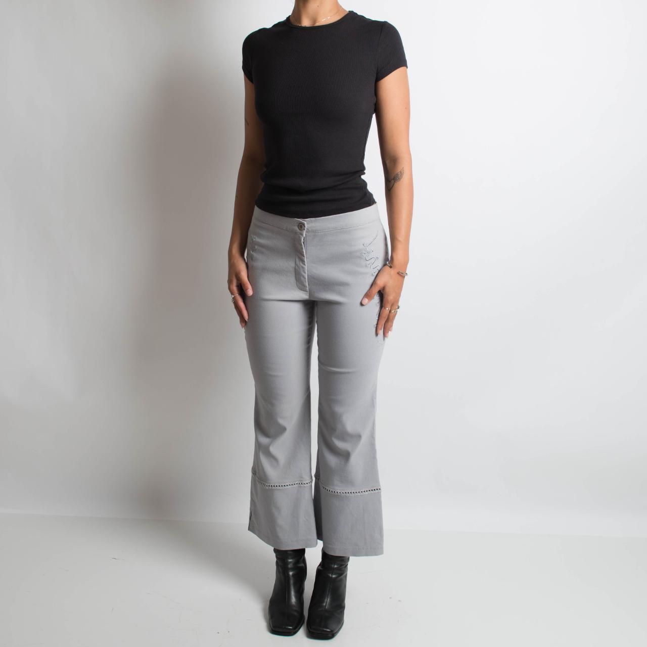 GREY BOOTCUT PANTS